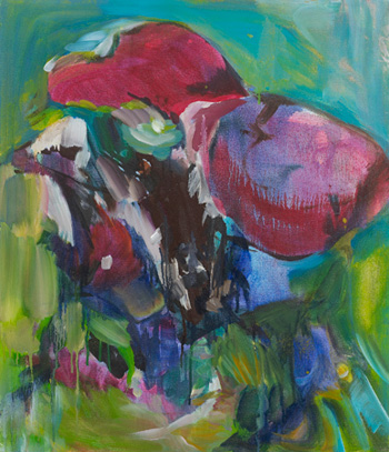 Fruit bird 70x60cm oil on canvas 2011